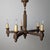 Brown French Brutalist Carved Wood Chandelier by Charles Dudouyt, 1940s For Sale - Image 8 of 15