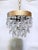 Vintage Brass Crystal Waterfall Chandelier With Cascading Faceted Drops For Sale - Image 11 of 11