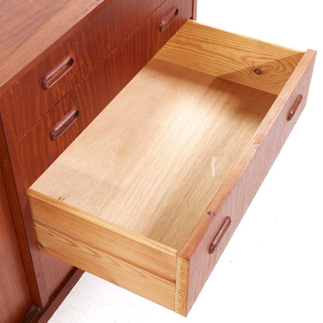 Arne Vodder Style Mid Century Teak Credenza For Sale - Image 11 of 13