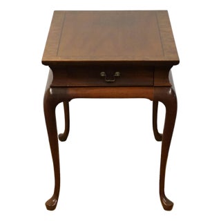 Hickory Chair Co. Solid Mahogany & Birds Eye Maple Traditional Style 18x26" Accent End Table For Sale