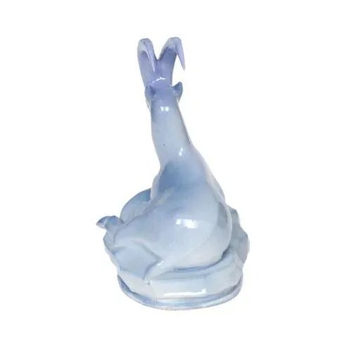 Blue Porcelain Figurine of Mountain Goat For Sale - Image 8 of 12