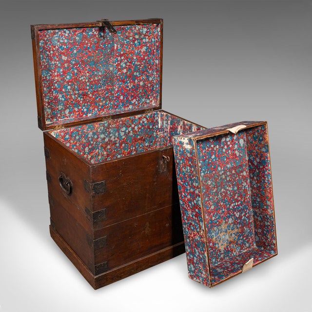 Traditional Antique Silver Chest, English, Oak, Iron Bound, Lined Storage Trunk, Georgian For Sale - Image 3 of 11