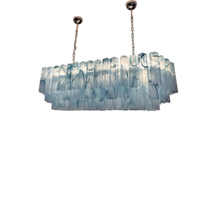 Blue Murano Glass Pendant Light from Justfurnituress SRL For Sale - Image 13 of 13