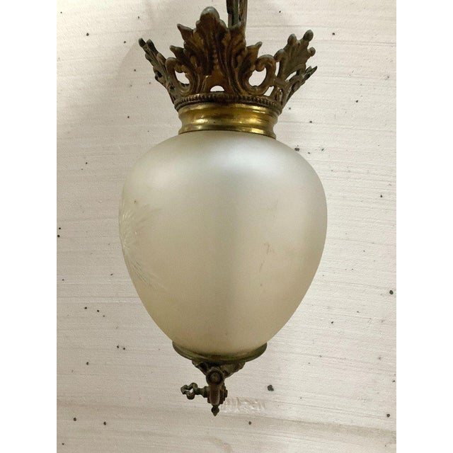 Cut Glass and Bronze Mounted Hall Lantern For Sale - Image 3 of 8