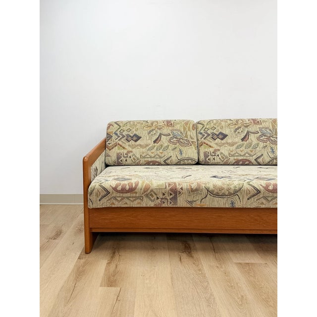 Vintage Sleeper Sofa Hestbæk Style Danish MCM Teak Convertible Daybed Pullout Couch For Sale - Image 4 of 17