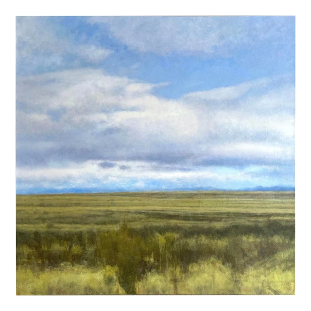 Western Landscape Painting - Big Sky Montana Summer Prairie by James Bason For Sale