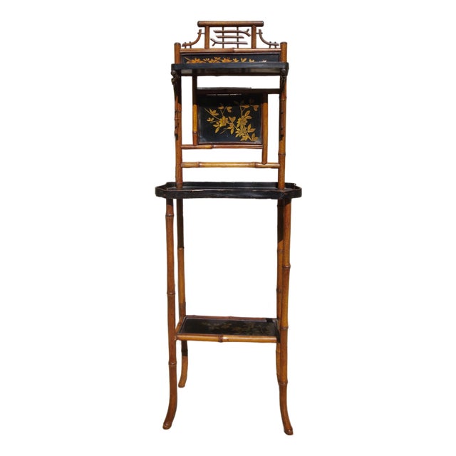 Bamboo Lacquered Display Stand,France 19th Century For Sale