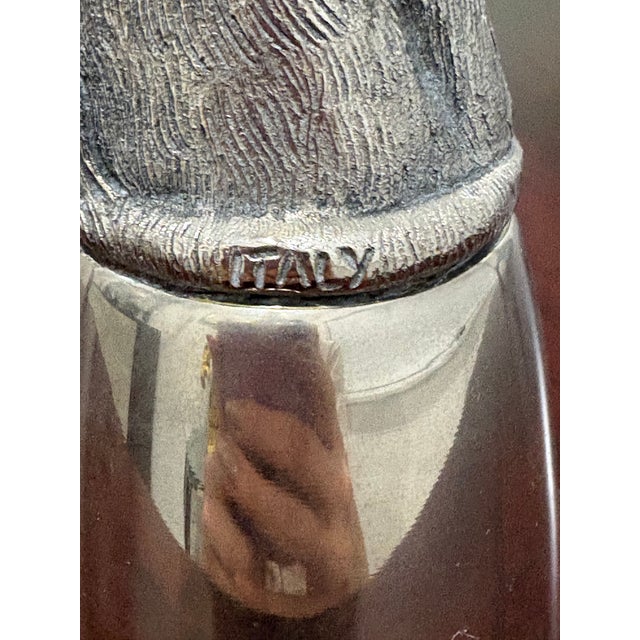 Metal Vintage Gucci Silver-Tone Horse Head Equestrian Stirrup Cup For Sale - Image 7 of 8