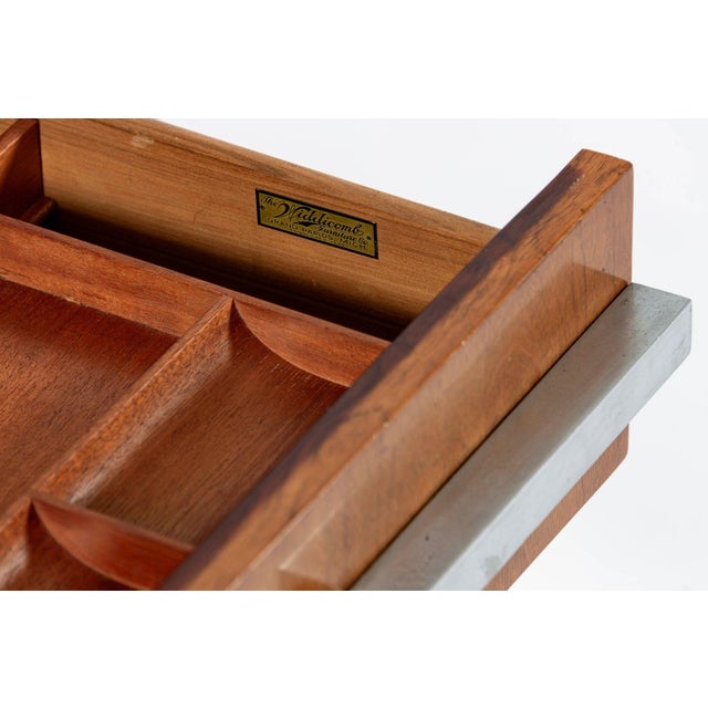 Antique Art Deco Wood Vanity Mirror & Stool by Donald Deskey for Widdicomb 1930s For Sale - Image 9 of 18