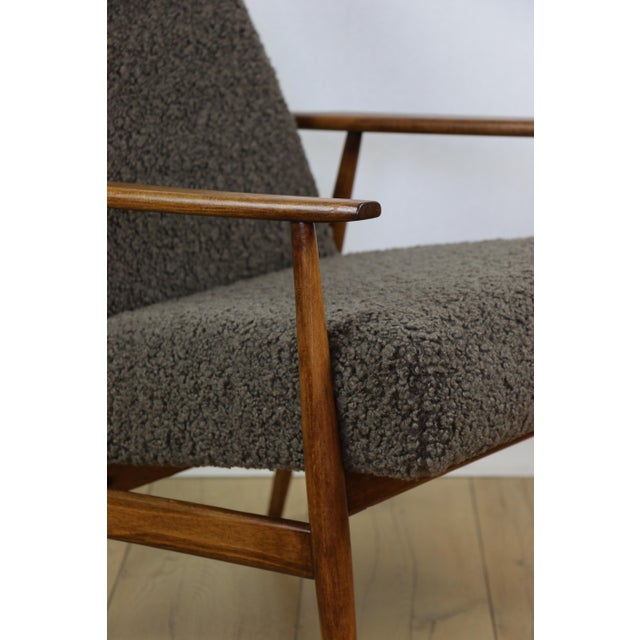 Fox Lis Chair in Chocolate Brown Lamb, 1970s For Sale - Image 12 of 15