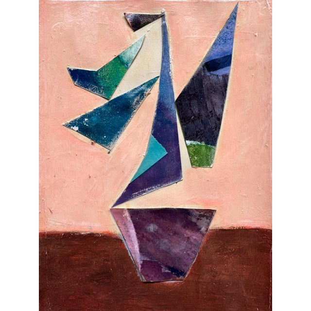 Pink "Free Woman 4" Original Mixed-Media Collage on Paper by Zac Woodiel For Sale - Image 8 of 10