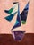 Pink "Free Woman 4" Original Mixed-Media Collage on Paper by Zac Woodiel For Sale - Image 8 of 10