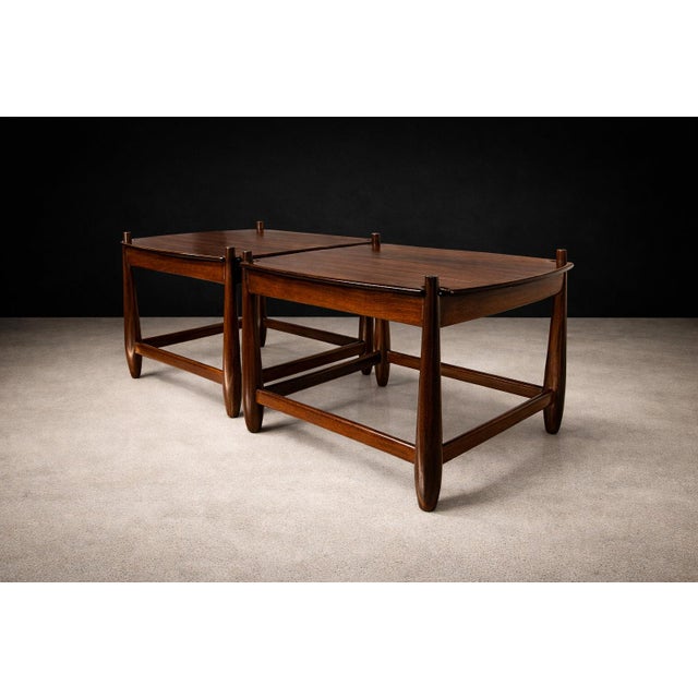 “Arimelo” Side Tables in Brazilian Rosewood, Sergio Rodrigues, 1958 - Lot 596A For Sale - Image 12 of 15
