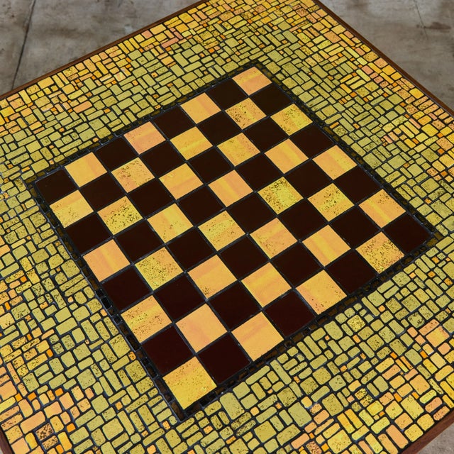 Ceramic Tile Chess Table in the Style of Gordon & Jane Martz For Sale - Image 9 of 18