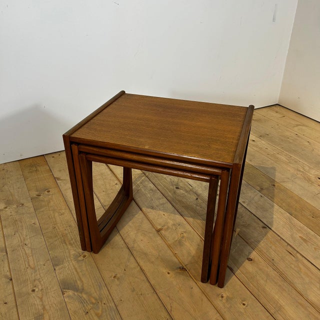 Wood Quadrille Nesting Tables in Teak from G-Plan, 1960s, Set of 3 For Sale - Image 7 of 8