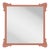 Fleur Home Garden District Napoleon Square Mirror in Red Earth, 48x48 For Sale