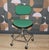 Office Chair in Chrome and Green Upholstery, 1970s For Sale - Image 4 of 9