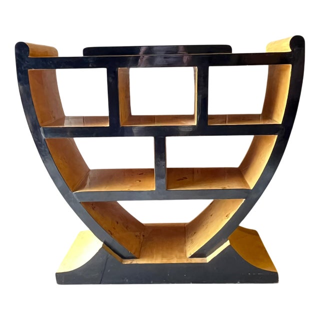 Vintage Art Deco Burr Maple Pigeon Hole Console Table For Sale