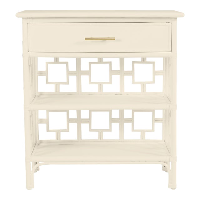 David Francis Furniture for Chairish Soba End Table, Navajo White For Sale