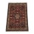 Fine Bidjar Rug 1’5” X 2′ Red Wool Vintage Traditional Hand-Knotted Carpet For Sale