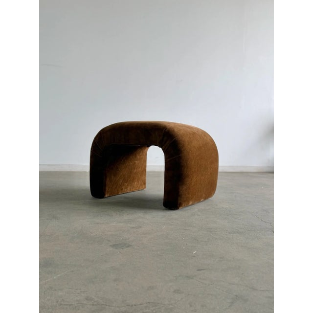 Mohair Waterfall Bench / Stool - Custom For Sale In Los Angeles - Image 6 of 15