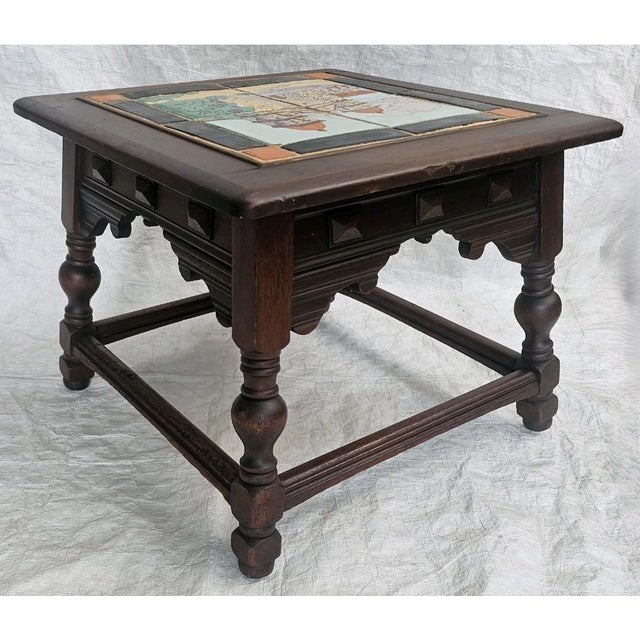 Antique Taylor Tile Santa Barbara Mission Table, California Spanish Revival, 1920s For Sale In Los Angeles - Image 6 of 18