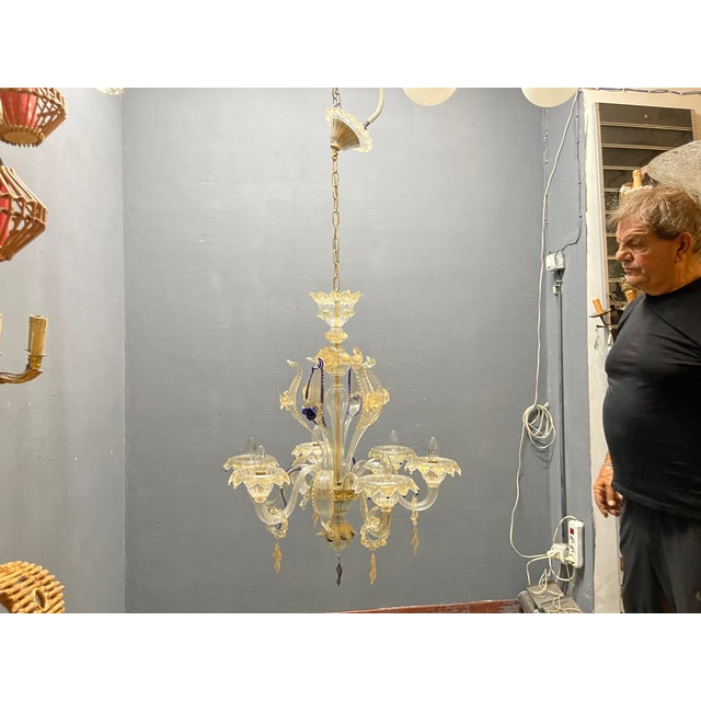 Venetian Murano Glass Chandelier, 1960s For Sale - Image 11 of 18