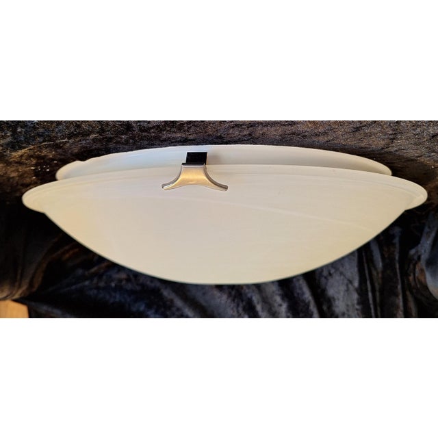 Vintage Ceiling Lamp with White Marbled Glass Shade, 2000s, in Very Good conditions. Designed from 2000 Up to 250V...