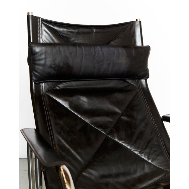 Vintage Set of HE1106 Lounge Chair & HE1104 Ottoman by Hans Eichenberger for Strässle, 1970s For Sale - Image 14 of 18