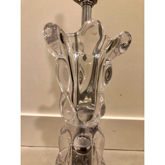 Early 20th Century Sculptural Lead Crystal Lamp For Sale In Chicago - Image 6 of 6