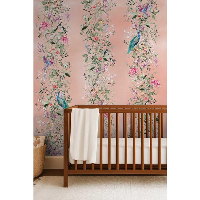Our Mahjong Garden Stripe Wallpaper takes the timeless beauty of classic chinoiserie and gives it a fresh, collected feel....