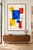 Mid-Century Modern Midcentury Modern Abstract Art Print – Blue, Red and Yellow Geometric Design, 16" X 24" For Sale - Image 3 of 8