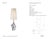 Kelly Wearstler by Visual Comfort Signature Halcyon Accent Cordless Table Lamp in Crystal with Linen Shade Designer: Kelly...