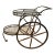 Gorgeous Gold Antique Bar Cart With Wheels For Sale