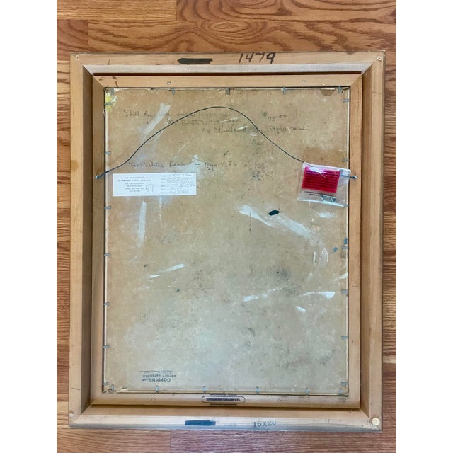 Yellow "Yellow Hibiscus" Still Life Framed Oil Painting by Ruth Erb Hoffman, c.1956 For Sale - Image 8 of 11