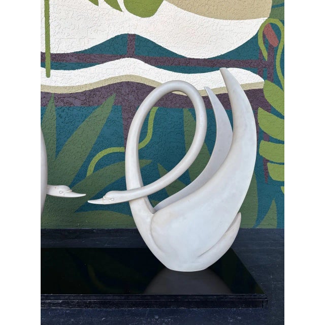 Maison Jansen Maison Jansen Hollywood Regency Swan Console Table For Sale - Image 4 of 7