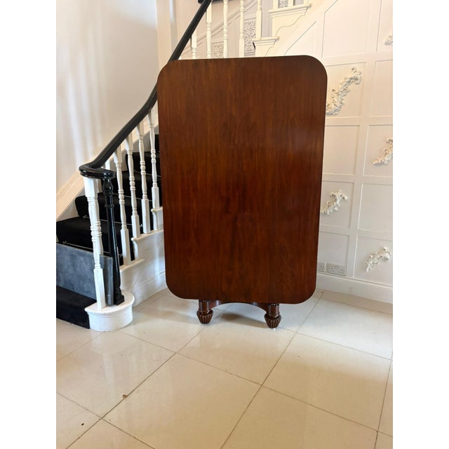 William IV English Figured Mahogany Pedestal Tilt Top Dining Table, 1830 For Sale - Image 13 of 13