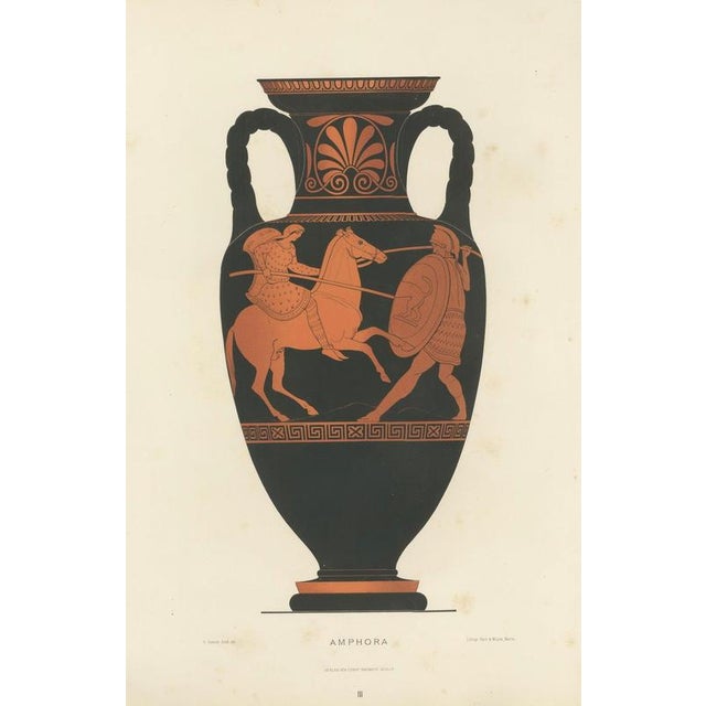 Albert Genick, Greek Amphora with Warrior & Horse, 1883, Lithograph For Sale - Image 9 of 9