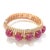 Bochic “Capri” Vintage Multi Ruby & Topaz Bracelet Set In 18K Gold & Silver For Sale - Image 4 of 10