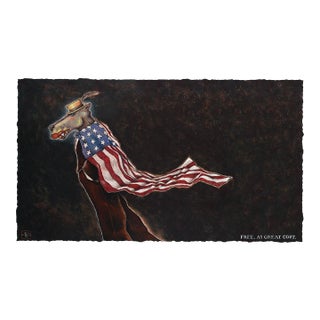 Markus Pierson "Free. At Great Cost" Hand Signed Limited Ed. Fine Art Silkscreen For Sale