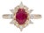 1.5Ct Gia Certified Burma Ruby Ring With Earth-Mined Diamonds: Solid 14k Gold, Size 6.75 For Sale