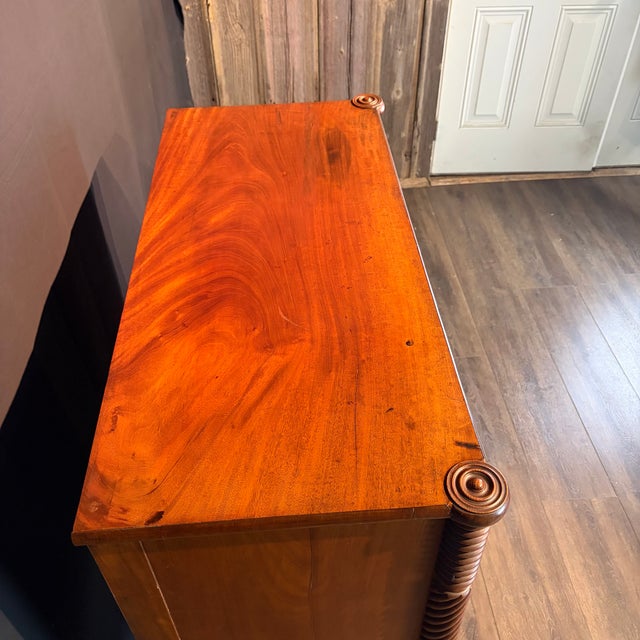 Antique Sheraton Mahogany Cookie Corner Four Drawer Chest Commode For Sale - Image 9 of 14