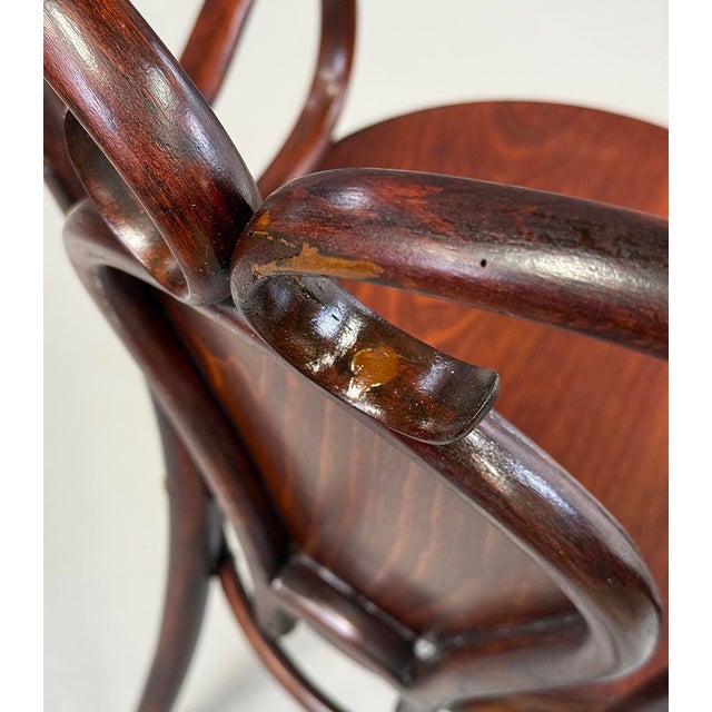 Antique Bentwood Armchair from Fischel, 1915 For Sale - Image 6 of 8