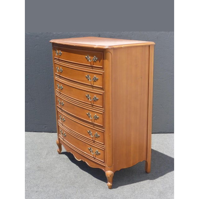 1950s Vintage French Provincial Tall Boy Dresser Chairish