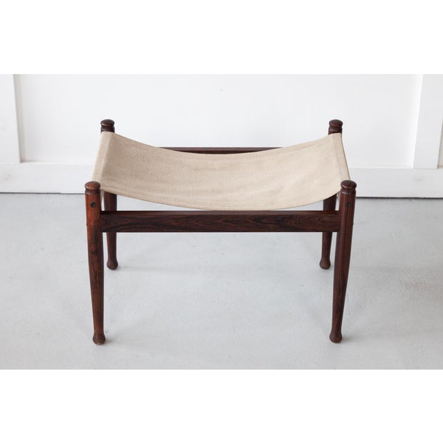 Vintage Danish Safari Ottoman by Erik Wort, 1960s For Sale - Image 6 of 9