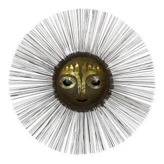 1970s Monumental Surreal Brutalist Sun Sculpture in Brass and Bronze by Emaus For Sale