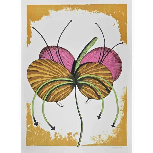 Renzo Margonari, Fiore Disponibile, Original Lithograph, 1976 For Sale - Image 3 of 3