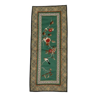 Vintage Chinese Silk Embroidered Tapestry For Sale