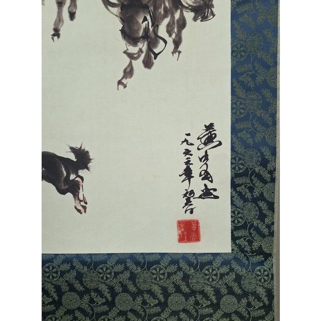 Chinese Donkey Caravan Scroll For Sale - Image 4 of 7