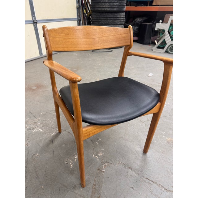 Pair of Mid-Century Danish Teak Dining Arm Chairs by Erik Buch For Sale - Image 10 of 11